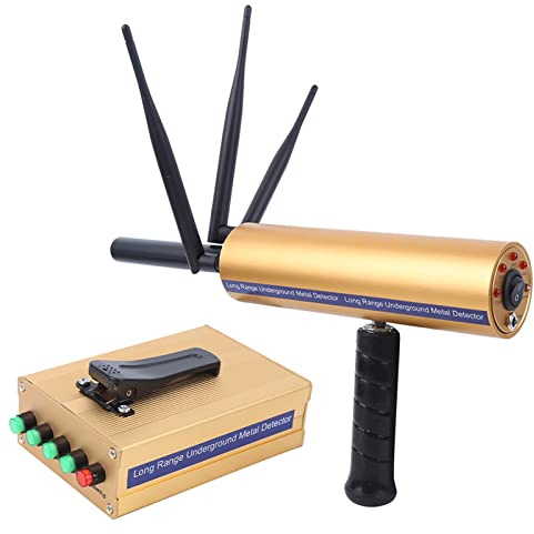 AKS - Detector de metales recargable, localizador de tesoros avanzado, 1400 metros, 100-240 V, para cazadores de tesoros serios (100-240 V EU Plug)
