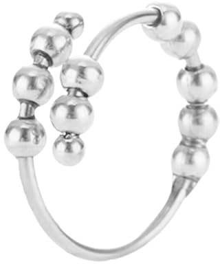 Fidget pärlring, dam spinner ring, dam avslappningsring fidget