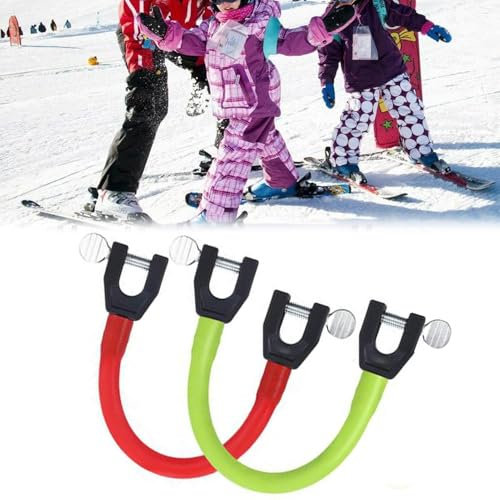 2 st skidklämmor kontakt – skidspetsanslutning för barn, skidträningshjälp skidåkning träningsutrustning skidklämma snowboard tillbehör för barn nybörjare