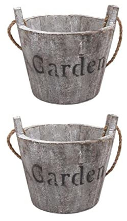 HEMOTON 2pezzi in Legno Per Piante Contenitore in Legno Per Vasi in Per Giardinaggio Per Piante Per Decorazione Casa e