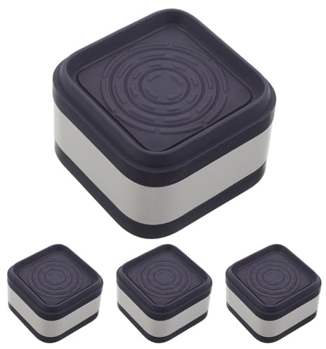 SEWACC 4 almohadillas antivibración para lavadora/secadora - Alfombrilla antivibración para lavadora/secadora - Patas estabilizadoras antideslizantes que absorben el ruido y los impactos -