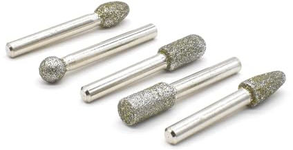 Big Horn 19391 5PC Diamond Burr Set - 1/4 Shank, 50 Grit - Coarse