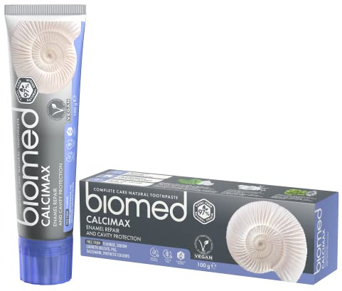 Biomed Calcimax 97% Natural Toothpaste | Enamel Repair & Cavity Protection | Vegan, SLES Free 100g