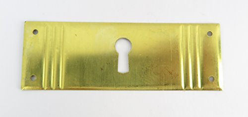 Beschlag Messing Schlüsselloch Rosette Schrank Schublade Schranktür Messing waagerecht