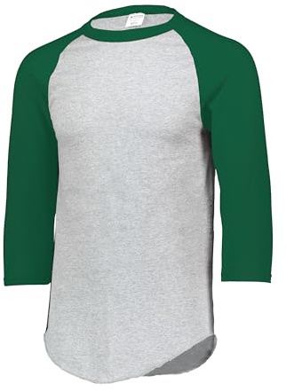 Augusta Sportswear Mens Baseball Jersey - Crew Neck, 3/4 Sleeve, Soft Cotton Blend for Practice and Game Day Wear F1