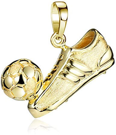 Materia Fussball Anhänger Gold Herren Silber 925 vergoldet KA-70-Gold