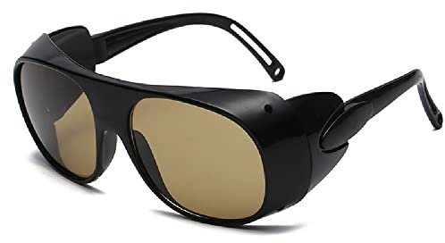 TopHomer Lunettes de sécurité pour soudage, protection UV anti-rayures pour brasage, coupe et soudage TIG (marron)
