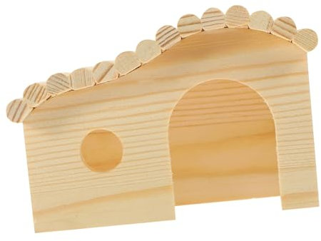 POPETPOP Matériau en Rondins pour Hamsters Cabane Sûre Et Robuste pour Hamsters Nains Et Souris