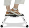 Navaris Portable Step Stool - Folding One Step Ladder - 16cm / 18.5cm / 21.2 cm (6.3 / 7.3 / 8.4) Adjustable Height - 150kg (330 lb) Max Capacity - White