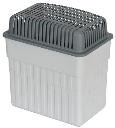 WENKO Humidificador con bloque de gránulos de 2 kg, deshumidificador de habitación, puede contener hasta 2,8 l de humedad, probado en laboratorio, recargable, reduce el moho y los olores, 23 x 24 x