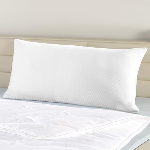 DILUMA Orthopädisches Kopfkissen 40x80 cm - Viskoelastisches Schlafkissen - Bezug mit Reißverschluss abnehmbar & waschbar - Nackenstützkissen Visco - Oeko-TEX - Seitenschläfer Rückenschläfer