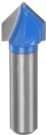 QUARKZMAN 1pz Fresa per Router 0,7 Dia 1/2 Attacco 90 Gradi Fresa a Candele Tipo V in Carburo per Lavorazione Legno Falegnameria Incisione Bordi Rifilatore Cutter Strumenti