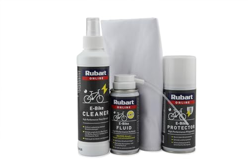 RUBART E-Bike Reiniger Set 500 ml - Fahrradreiniger mit Kettenöl und Pflegespray