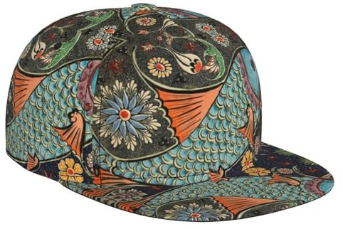 Unisex,Herren Dame Baseballmütze Reicher Fisch Baseball Kappe Modische Papa-Mütze Niedlich Outdoor-Mütze Für Sport Radfahren Reisen