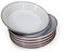 CARK - Juego de 6 Platos Cerámicos Hondo 21cm, Aptos para Microondas y Lavavajillas,Brillante,Vajilla apilable,Platos Moderno，elegante y duradero,resistentes al horno