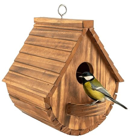 Casa para pájaros de Madera, Caja para Colgar en el hogar, Caja de Madera para Especies pequeñas, Resistente a la Intemperie, Ideal para Cualquier tamaño jardín al Aire Libre árbol o balcón