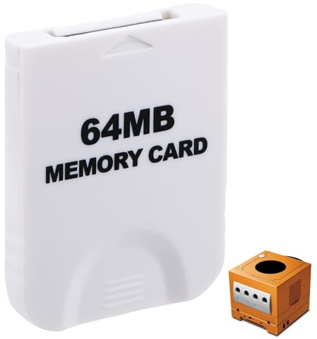 64MB(1019 Blocks) Game Memory Card,Game at Cube Memory Card,Game-at-Cube Memory Cards Compatible forNintendo/Wii Original Console Accessory Kits(White)