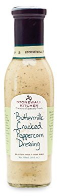 Stonewall Kitchen Buttermilk Cracked Peppercorn Dressing, 330 ml – Creamy Buttermilk Dressing with Cracked Black Pepper, Ideal for Salads and Dips