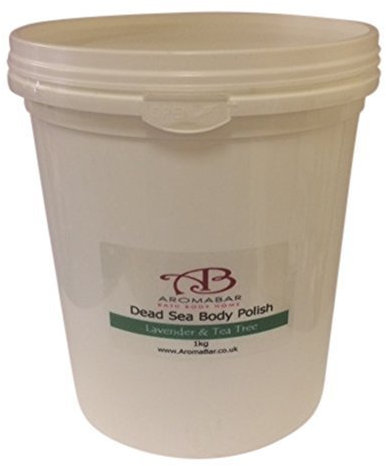 Dead Sea Body Polish Scrub 1kg with Shea Butter, Almond Oil, Lavender & Tea Tree 100% Pure & Natural Packed with Minerals and nutrients