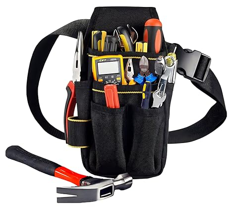 Copechilla porte outil ceinture avec 15 poches,professionnel et compact,Matériel 600D Oxford double épaissie imperméables,pour technicien,constructeur, technicien de maintenance,famille