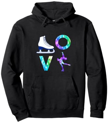 Love Figure Skating Ice Skater Girls Pullover Hoodie