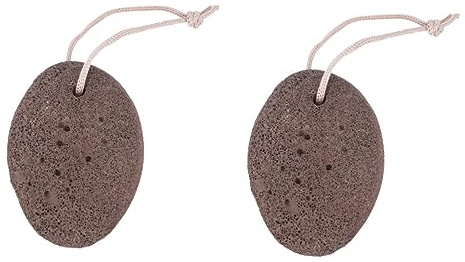 FRCOLOR 2stücke Naturbelassener Bimsstein Zur Fußpflege Effektiver Hornhautentferner Für Hände Und Füße Zur Entfernung Von Hornhaut Schwielen Und Trockener Haut Kaffee-farbe Mit