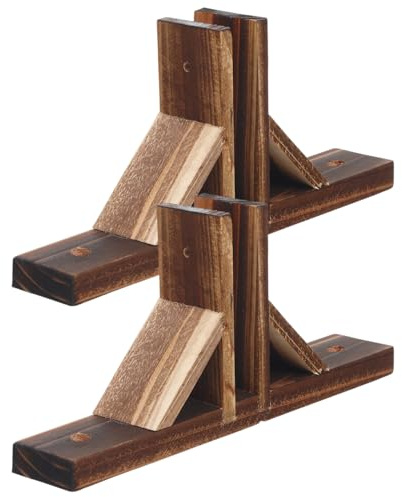 BESPORTBLE Freestanding Pet Gate Support Feet: 2pcs Wooden Room Divider Stand Screen Panel Feet Folding Screen Holder Triangle Room Divider Bracket for Yard Fence