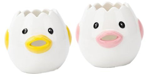 Amosfun Recipiente Separador de Cerámica con Forma de Pollito Elegante para Separar en La Cocina