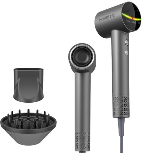 Phon Capelli Professionale – Asciugatura Rapida, Anti-Crespo, 1500 W Motore Brushless, 200M Ioni Negativi, Diffusore Incluso