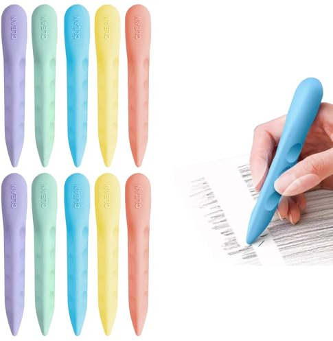 Lot de 10 Gommes en Forme de Crayon, Effaceurs de Trous, Parfaits pour Fournitures Scolaires et de Bureau, Matériau TPR de Haute Qualité, Non Toxique, Design Créatif et Coloré, pour Étudiants