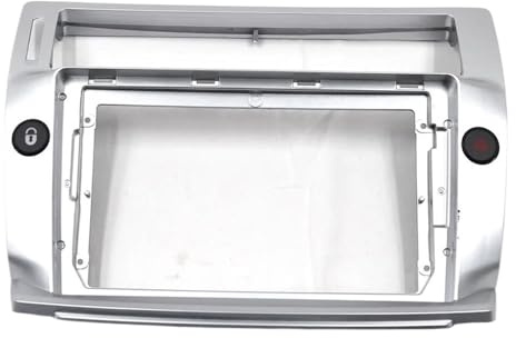 2 Din Bilradio Stereo Ljudplatta Fascia Ram För Citroën C4 För Quatre 9-tums Android-spelare Panelmonteringssats För Instrumentbräda(silver,Frame an canbus)