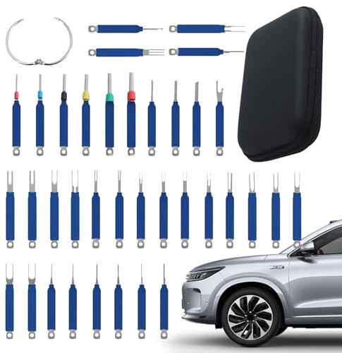 Avlägsnande av ändstift – 36 st plugg-ejektor | Verktyg för frigöring av kabelkontakter | för automatisk elektronikborttagning kabelpanel batteriram band ledning