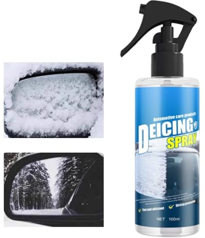 Generico Spray Sbrinatore Parabrezza - 100 Ml Antigelo Rimozione Neve | Dē-icer per Auto, Camion, SUV, Detergente Ghiaccio E Neve Invernale, Agente Sbrinante Rapido per Vetri, Spray Facile