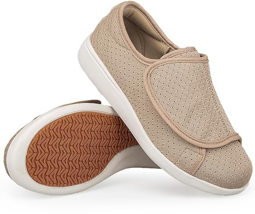 Scarpe Diabetiche Donna Uomo Extra Larghe Traspirante Antiscivolo Comode Scarpe da Riabilitazione Ortopediche Edema Passeggio Pantofole Anziani Piedi Gonfi Pantofole