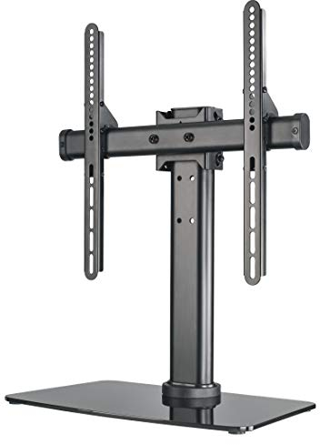 Hama TV-Ständer, neigbar, drehbar, vollbeweglich (für Fernseher von 81-140cm/32-55 Zoll, höhenverstellbar, Grundplatte aus Glas, bis 30kg, VESA bis 400x400) Fernsehständer, TV-Standfuß schwarz