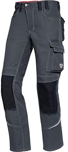 BP Comfort Plus 1803-720-5332 Arbeitshose - Gummizug im Rücken - Bundfalten - Normale Passform - Größe: 48n - Farbe: dunkelgrau/schwarz