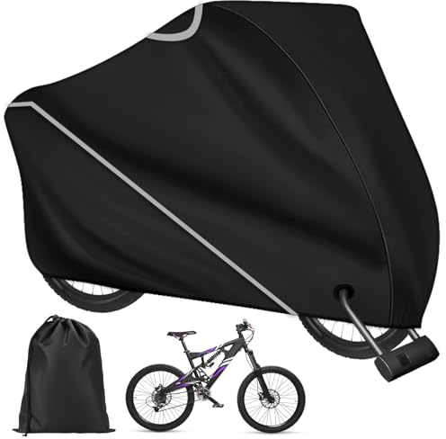 ODSPTER Fahrradabdeckung Wasserdicht, Fahrradgarage FüR 2 FahrräDer 210d Hochwertige QualitäT Oxford-Gewebe, Regenschutz Fahrrad FüR Jedes Wetter, FahrradschutzhüLle Mit Beutel（200×110×90cm）