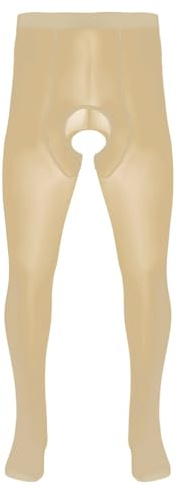 ranrann Collant Homme Sexy Ouvert Transparent String Bodystocking Bas Pantyhose Extensible sous-vêtement Bulge Pouch Lingerie Érotique Chair Taille Unique