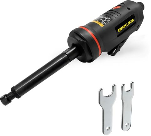 Berkling Tools BT 6321-7 1/4 Extra Long Straight Air Die Grinder – Professional-Grade Heavy-Duty Pneumatic Grinder with Variable Speed Control for Precision Grinding, Polishing & Sanding