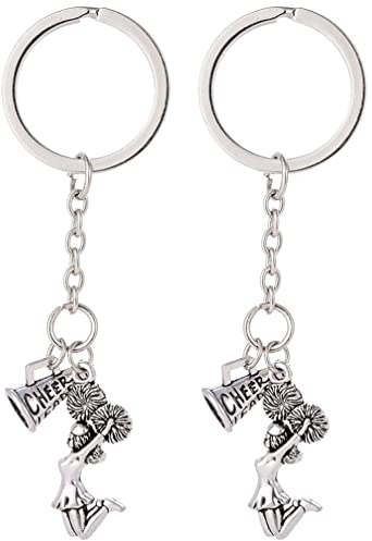 PRETYZOOM 2 Stück Jubeln Schlüsselbund Mädchen Cheerleading Megaphon Schlüsselanhänger Schlüsselringe Tasche Geldbörse Charms Anhänger Ornamente für Cheerleader Jubeln Trainer