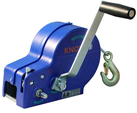 KNOTT - Cabrestante de mano (1150 kg, 10 m, con gancho)