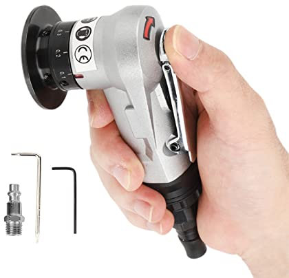 Mini biseladora neumática, cortadora de metal portátil Herramienta de aire recto para corte de rebabas de de 45 ° (interfaz tipo UE)