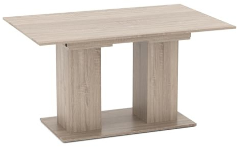 Vicco Tavolo da pranzo allungabile Dix, Sonoma, 140-180 x 90 cm, con piano ribaltabile e struttura estensibile