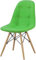 Esszimmerstuhl Hong Kong grün Retro Design und Loungestuhl Kunststoffschale mit Polster - Variante & Farbe wählbar - Stuhl Stoff Wohnzimmerstuhl Lehnenstuhl Lehne Küchenstuhl Kunstleder