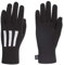 adidas 3-Stripes Conductive Gloves, Black/White, S