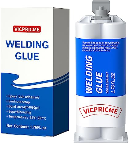 Vicpricme Epoxy Glue,1.76oz 2 Part Epoxy ab Heary Duty Weld ，Best Strongest epoxy All Purpose Repair for Metal Plastic Steel Ceramics Tiles Leak Sealing Welding Glue(1pcs)
