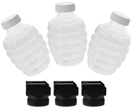 Vaguelly Bucket Bottle Set - Pineapple Foam Beads Containers with Adapter for Foam Blaster Storage 3 Sets Portable Replacement Bottles