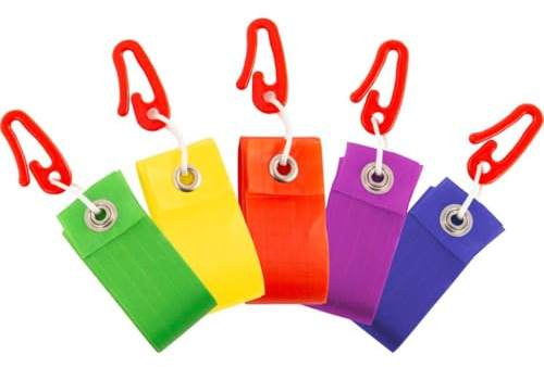 HQ Coda di aquilone, 4 m, confezione da 5 colori, accessorio per aquiloni, fissaggio facile con clip, multicolore