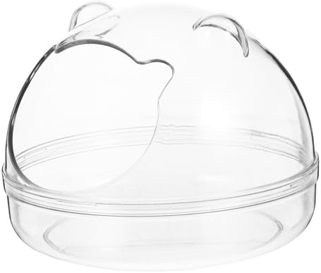BAZEITFLOW Hamster Bath Basin Dustproof Pet Bathing Tub Medium Size for Small Pets Sand Bath Bathroom Cage Suitable for Dwarf Hamsters