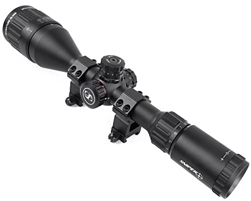 SNIPER Rifle Scope 4-12x50 AOL with Red/Green/Blue Illuminated Reticle Riflescope, Adjustable Objective (MT4-12x50AOL)